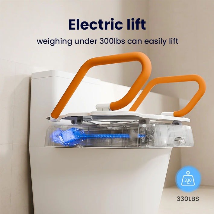 كرسي مرحاض كهربائي قابل لتعديل الارتفاع - الصورة 2