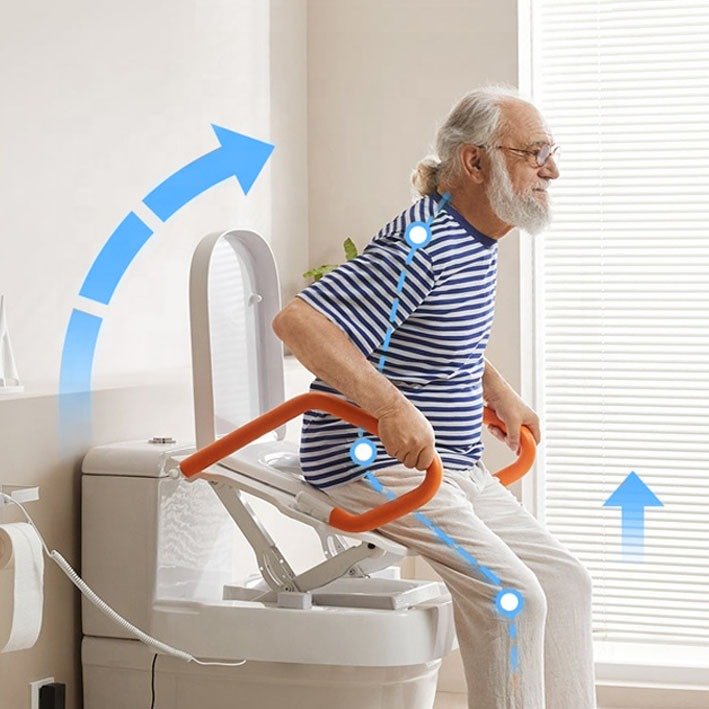 كرسي مرحاض كهربائي قابل لتعديل الارتفاع - الصورة 3
